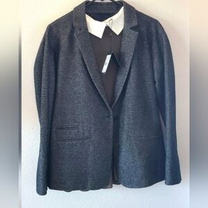 Aritzia WILFRED Woolblend Blazer Straight Cut Size 2 Grey